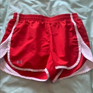 Red under armor shorts